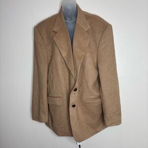 Tailors Row by Deansgate Pure Camel Hair Italian fabric blazer tan no size tag
